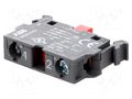 Contact block; 22mm; front fixing; Contacts: NC ABB MCB-01G