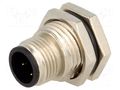 Connector: M12; socket; PIN: 3; male; 250V; IP68,IP69K; soldering AMPHENOL LTW 12-03PMMS-SF8001