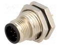 Connector: M12; socket; PIN: 8; male; 30V; IP68; THT; metal; 2A AMPHENOL LTW 12-08PMMP-SF8001
