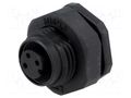 Connector: M12; socket; PIN: 3; female; 250V; IP68; soldering; 4A AMPHENOL LTW 12P-03PFFS-SF8001