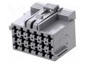 Connector: rectangular; plug; female; JPT; PIN: 18; for cable; grey TE Connectivity 1-967624-1