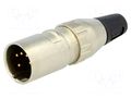 Connector: XLR; plug; male; 7.5A; 50V; PIN: 5; straight; for cable DELTRON 705-0500