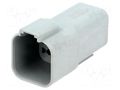 Connector: wire-wire; terminals, size 16; plug; male; AT; PIN: 6 AMPHENOL AT04-6P