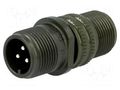 Connector: circular; plug; for cable; PIN: 3; male; soldering; MS/DS AMPHENOL DS3101A10SL-3P