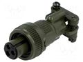 Connector: circular; plug; for cable; PIN: 3; female; soldering AMPHENOL DS3106F10SL-3S