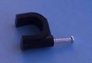 CABLE CLIP, POLYETHYLENE, 12MM, BLACK ROUND 12.0MM BLK
