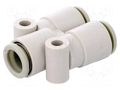 Tee fitting; plug-in; -1÷10bar; polypropylene; -5÷60°C SMC KQ2U08-00A