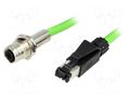 Adapter; M12 female socket,RJ45 plug; D code-Ethernet; PIN: 4 MOLEX MX-120108-0252