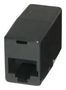 COUPLER, RJ45 JACK, 8P8C, CAT4, BLK ACY88BK
