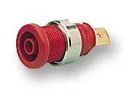 SOCKET, 4MM, SHROUDED, RED, PK5 , SEB 972356101