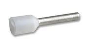 FERRULE, INSULATED, 0.75MM, WHITE, PK100 H0,75/14.