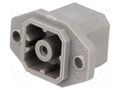 Connector: rectangular; G; socket; male; PIN: 4; 6A; 250V; IP65; grey HIRSCHMANN G30E3M-GR