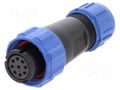 Connector: circular; plug; female; PIN: 9; IP68; SP13; 4÷6.5mm; 3A WEIPU SP1310/S9