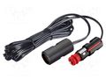 Cigarette lighter socket extension cord; Sup.volt: 12÷24VDC; 8A PRO CAR PROCAR-67824100