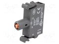 Illuminating unit; 22mm; Illumin: LED; front; 230VAC; red; 8÷15mA ABB MLBL-07R