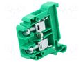 Splice terminal: rail; 57A; 690V; screw terminal; green; polyamide POKÓJ ZG-G10-GN