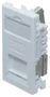 FACEPLATE, CAT6 OUTLET, ABS, WHITE SGJKKDWH