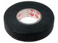 Tape: textile; W: 19mm; L: 25m; Thk: 0.25mm; caoutchouc; black; 8% SCAPA SCAPA-003-19
