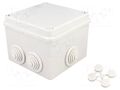 Enclosure: junction box; X: 113mm; Y: 113mm; Z: 87mm; wall mount ABB 1SL0821A00