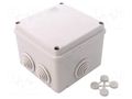 Enclosure: junction box; X: 100mm; Y: 100mm; Z: 80mm; wall mount ABB ABB-00821