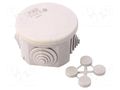 Enclosure: junction box; Ø: 66mm; Z: 35mm; wall mount; IP44; grey ABB ABB-00800