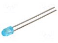 LED; blue; 3mm; 180÷880mcd; 50°; Front: convex; 2.7÷3.6VDC LITEON LTL17KCBH5D