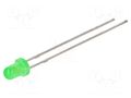 LED; green; 3mm; 25÷85mcd; 85°; Front: convex; 2.1÷2.6VDC LITEON LTL1NHKGD