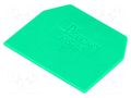 End plate; green; polyamide; 1mm POKÓJ PS-10-GN