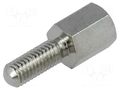 Screwed spacer sleeve; 6mm; Int.thread: UNC4-40; Ext.thread: M3 DREMEC TFM-6/8/DR2103