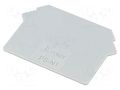 End plate; grey; polyamide; 1mm POKÓJ PS-N1-GY