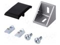 Angle bracket; for profiles; Width of the groove: 6mm; Size: 30mm FATH FA-093W301N06S03
