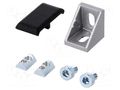 Angle bracket; for profiles; Width of the groove: 5mm; W: 17mm FATH FA-093W201N05S01