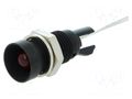 Indicator: LED; recessed; red; Ø8mm; for PCB; brass; ØLED: 5mm MENTOR 2664.8023