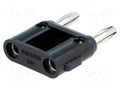 Connector: 4mm banana; stackable safety shunt; 15A; 5kV; black POMONA POM-MDP-S-0