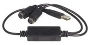 CABLE ASSY, MINI-DIN PS/2 X 2-USB A PLUG USBPS2PC