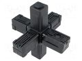 Mounting coupler; for profiles; polyamide; -30÷100°C; I: 77mm ELESA+GANTER STC.30-3A-6W-C9