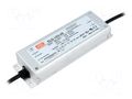Power supply: switching; LED; 96W; 48VDC; 2A; 180÷295VAC; IP67; 90% MEAN WELL ELG-100-48