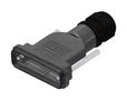 D SUB BACKSHELL, 180DEG, 25POS, SIZE DB 165X14839X