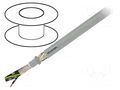 Wire: control cable; JZ-HF-CY; 3G1mm2; grey; stranded; Cu; -40÷80°C HELUKABEL JZ-HF-CY3G1