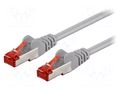 Patch cord; RJ45 plug,both sides; S/FTP; 6; stranded; CCA; 0.25m GOOBAY S/FTP6-CCA-002GY