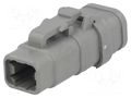 Connector: wire-wire; plug; female; DTM; PIN: 4; IP68; for cable DEUTSCH DTM06-4S-E007