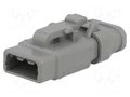 Connector: wire-wire; plug; female; DTM; PIN: 3; IP68; for cable DEUTSCH DTM06-3S-E007