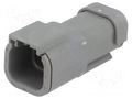 Connector: wire-wire; plug; male; DTM; for cable; PIN: 4; grey; IP68 DEUTSCH DTM04-4P-E003