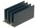 Heatsink: extruded; grilled; TO220; black; L: 30mm; W: 16mm; H: 16mm FISCHER ELEKTRONIK SK437-30STS2