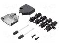 Enclosure for connectors: D-Sub; D-Sub 15pin,D-Sub HD 26pin MH CONNECTORS DTZK15BKRAPCBK-K