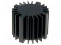 Heatsink; LED; Ø: 60mm; H: 50mm; black FISCHER ELEKTRONIK SK56950