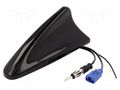 Antenna; SHARK; AM,FM,GPS; DIN,Fakra; black; 12VDC; RG174 4CARMEDIA ANT.S14