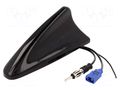 Antenna; automotive,SHARK; AM,FM,GPS; DIN,Fakra; black; 12VDC 4CARMEDIA ANT.S14