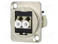 Connector: fiber optic; coupler; multi mode simplex (MM); metal CLIFF CP30214M