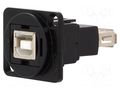 Adapter; USB A socket,USB B socket; FT; USB 2.0; metal; 19x24mm CLIFF CP30207NMB